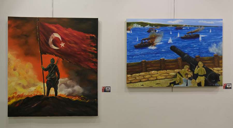 “Çanakkale İçinde Vurdular Beni’’ sergisi sanatseverlerle buluştu