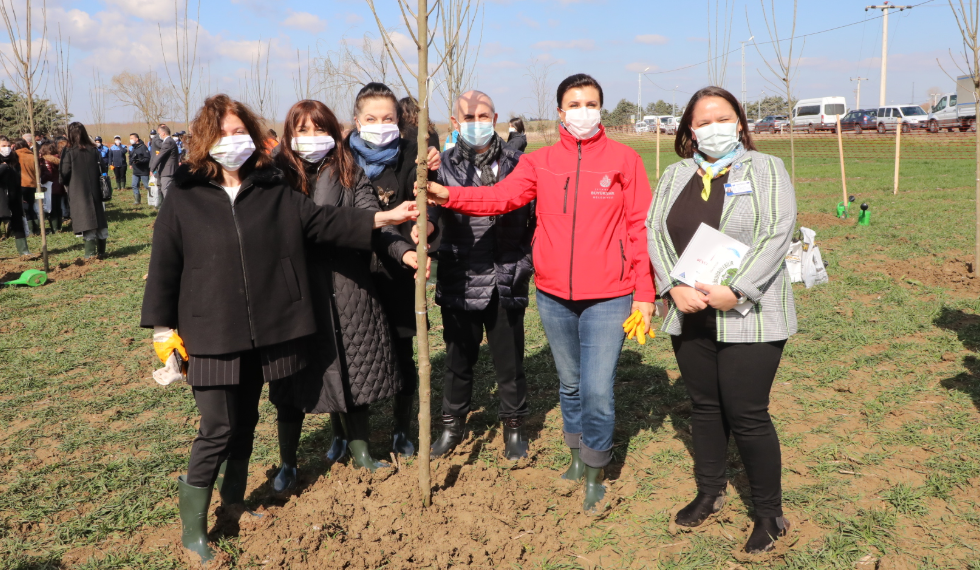 Başkan Akgün, 8 Mart Hatıra Ormanı’na ağaç dikti