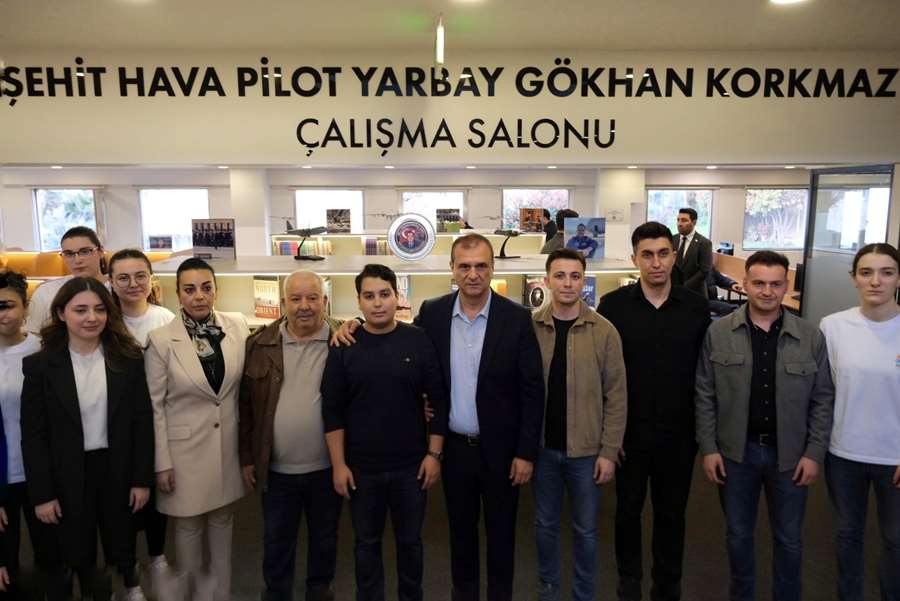 Şehit Hava Pilot Yarbay Gökhan Korkmaz anısına çalışma salonu açıldı